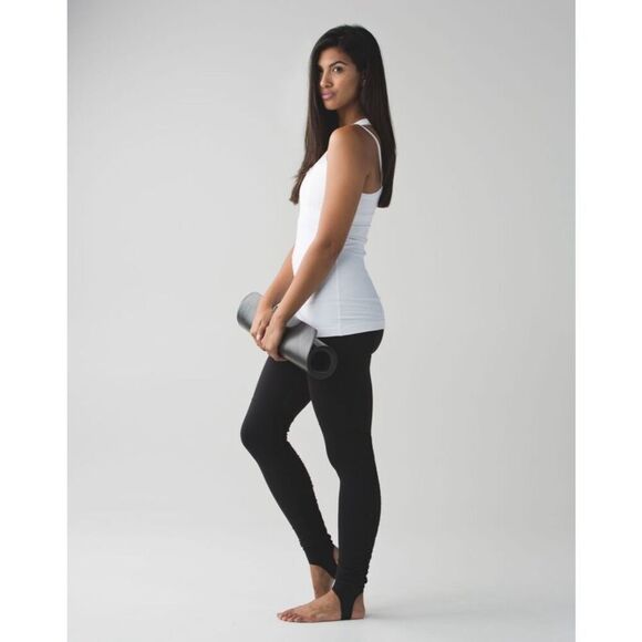 Lululemon Wonder Under Stirrup High Rise Full Length Ruched Leggings Black Size - Picture 3 of 9